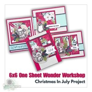 One Sheet Wonder 6x6 pattern paper Christmas Cards