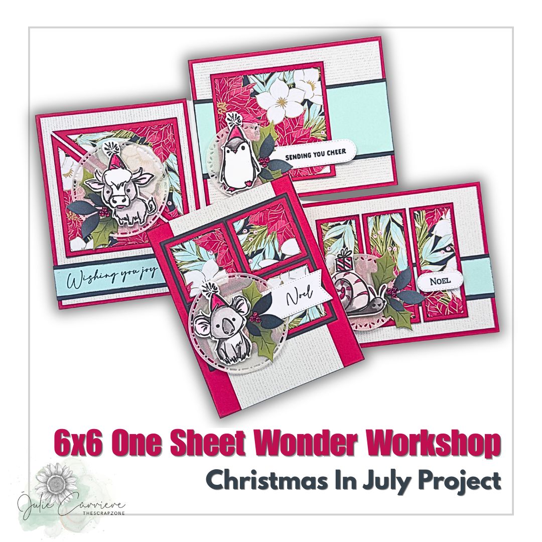 One Sheet Wonder 6x6 pattern paper Christmas Cards